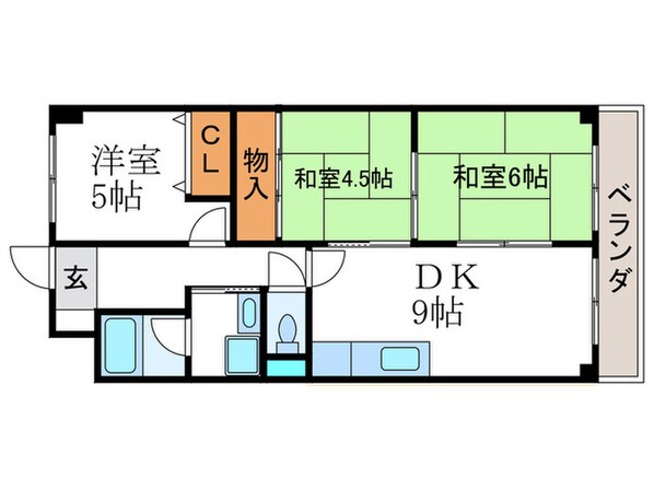 ベルベデ－ル向日町の物件間取画像